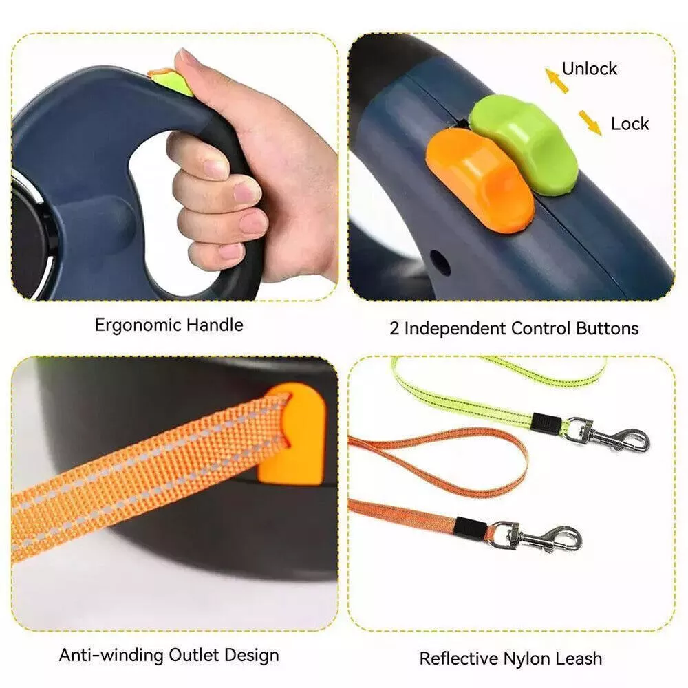 Tangle-Free Dual Dog Leash