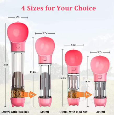 Portable 3-in-1 Dog Water Bottle